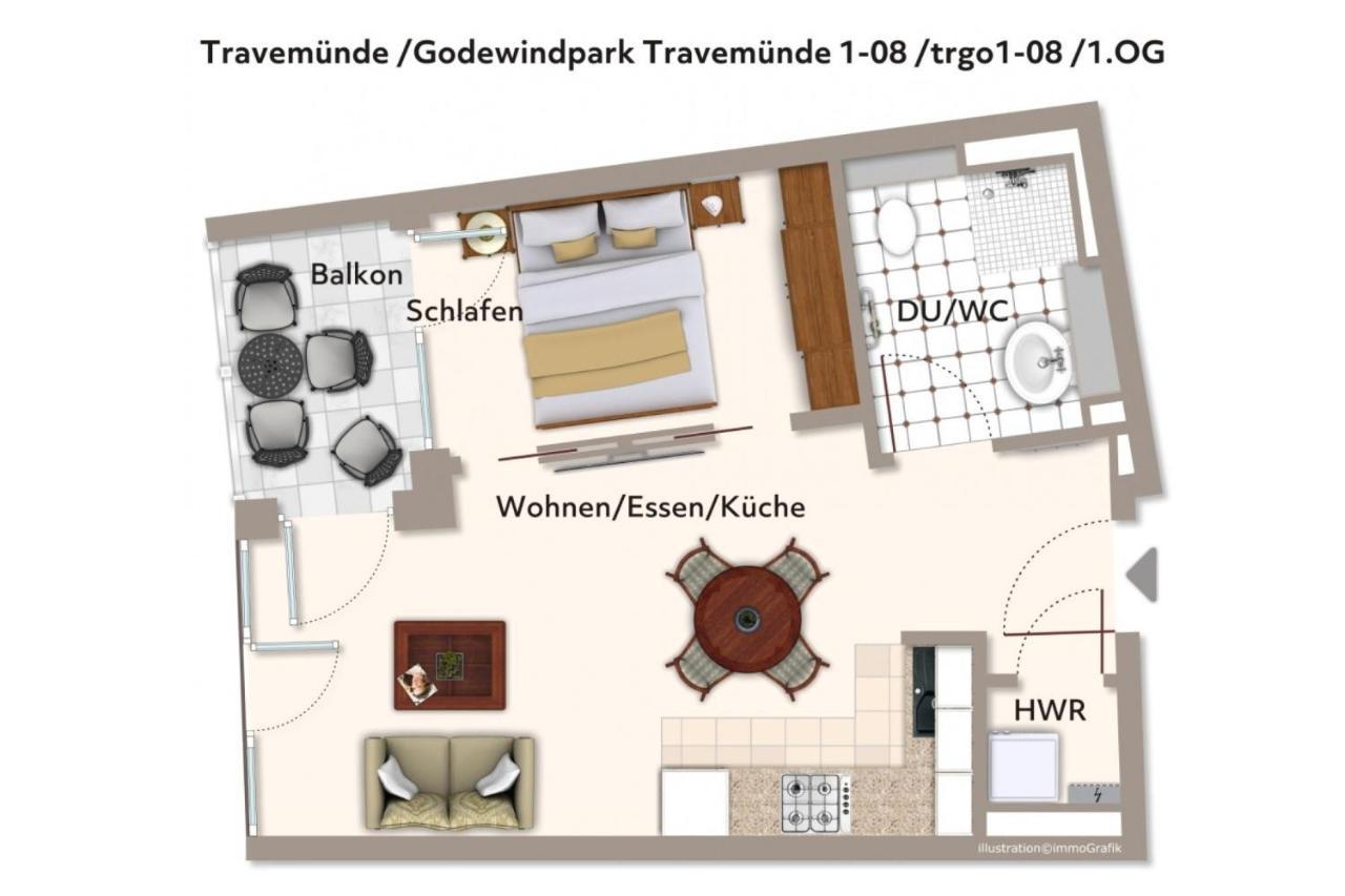 Godewindpark Travemuende Godewindpark Travemuende 1-08 Leilighet Lübeck Eksteriør bilde